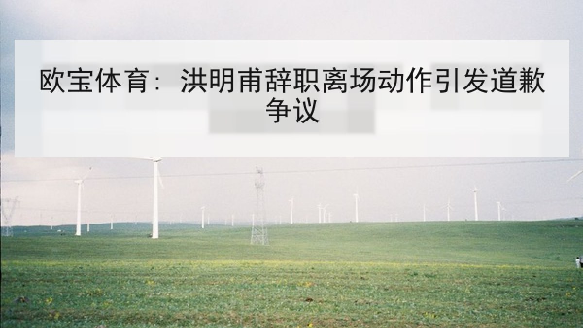 欧宝体育: 洪明甫辞职离场动作引发道歉争议